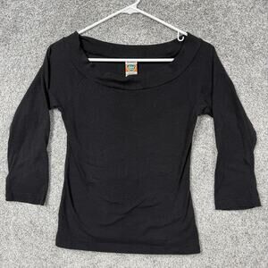 Vintage Y2K Weavers Girl Top Sz Large Fitted Minimalist Layering Indie Soft Goth